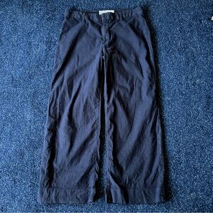 Frank & Eileen Wexford Wide Leg Linen Pants Women’s 10 High Rise Navy